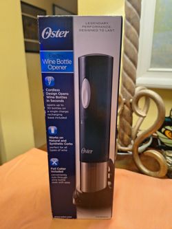 Oster Brand Electric Wine Bottle Opener With Foil Cutter