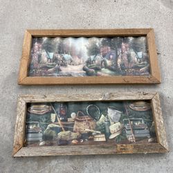2 Pictures Frames Vintage