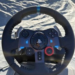 Racing SIM Steering Wheel Pedals And Shifter