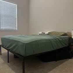 Queen Mattress (Vesgantti Hybrid 12”) + Bed Frame – Like New, Moving Sale!