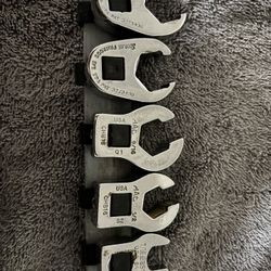 Snap-On And MAC Tools 3/8” Drive Flare Nut Crowfoot Wrench Set