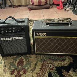 Two Mini Guitar Amps