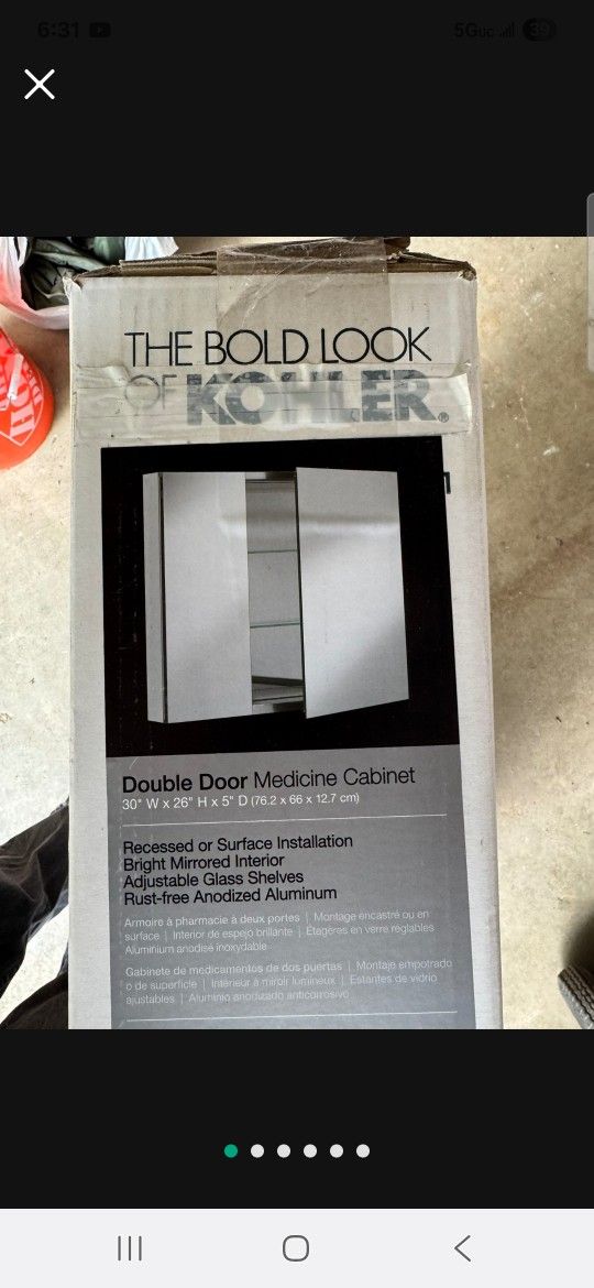 Kohler Glass Mirror Cabinet