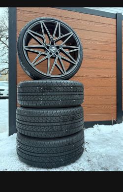 22 inch Ravetti wheels rims and tires 5x120