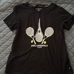 Karl Lagerfeld Black Tennis Paris Tshirt