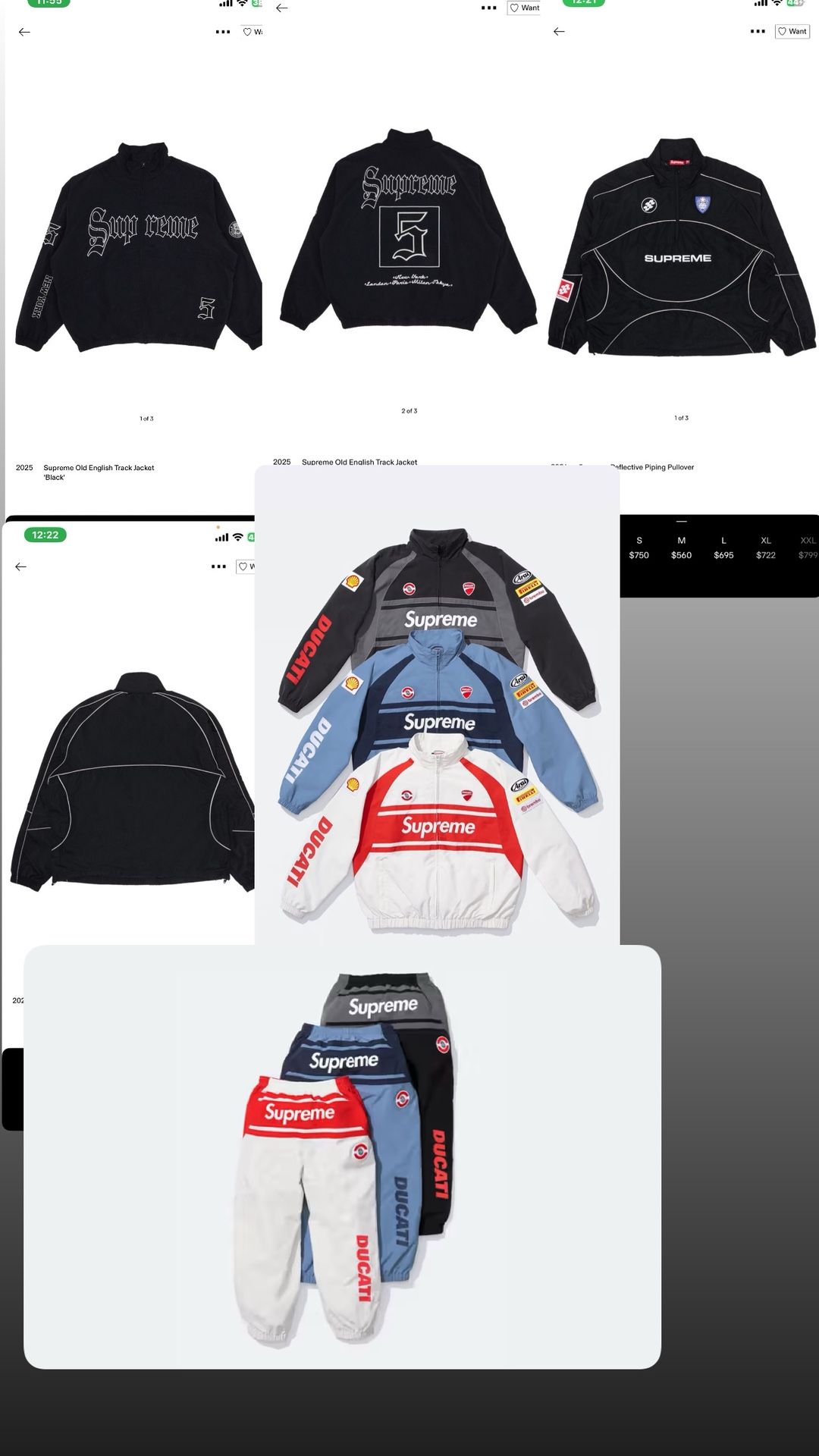 Supreme Sets and Jackets
