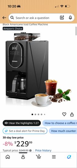 Coffee maker with grinder
