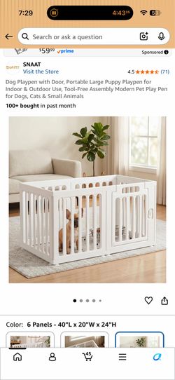 Dog / Puppy play pen with dog door