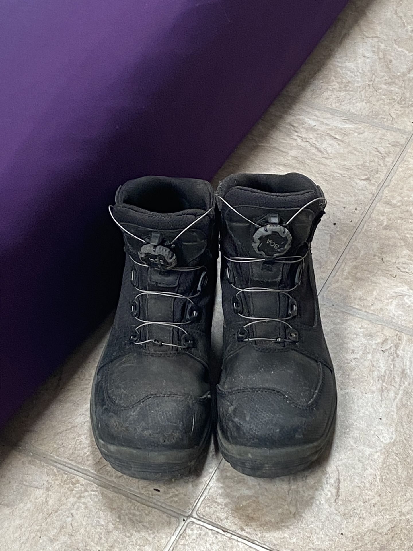 Work boots w/ metal shoe laces size 11.5 wide steel toe
