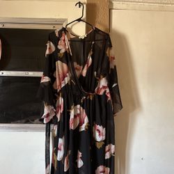 Black With Pink Dress