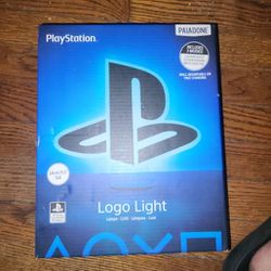 New In Box PlayStation Logo Light W/Stand