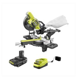 ONE+ 18V Cordless 7-1/4in.
Sliding Compound Miter Saw
with 4.OAh Battery and Charger