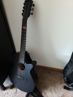 Ibanez 7 string "Black Out" Electric Acoustic AEG721