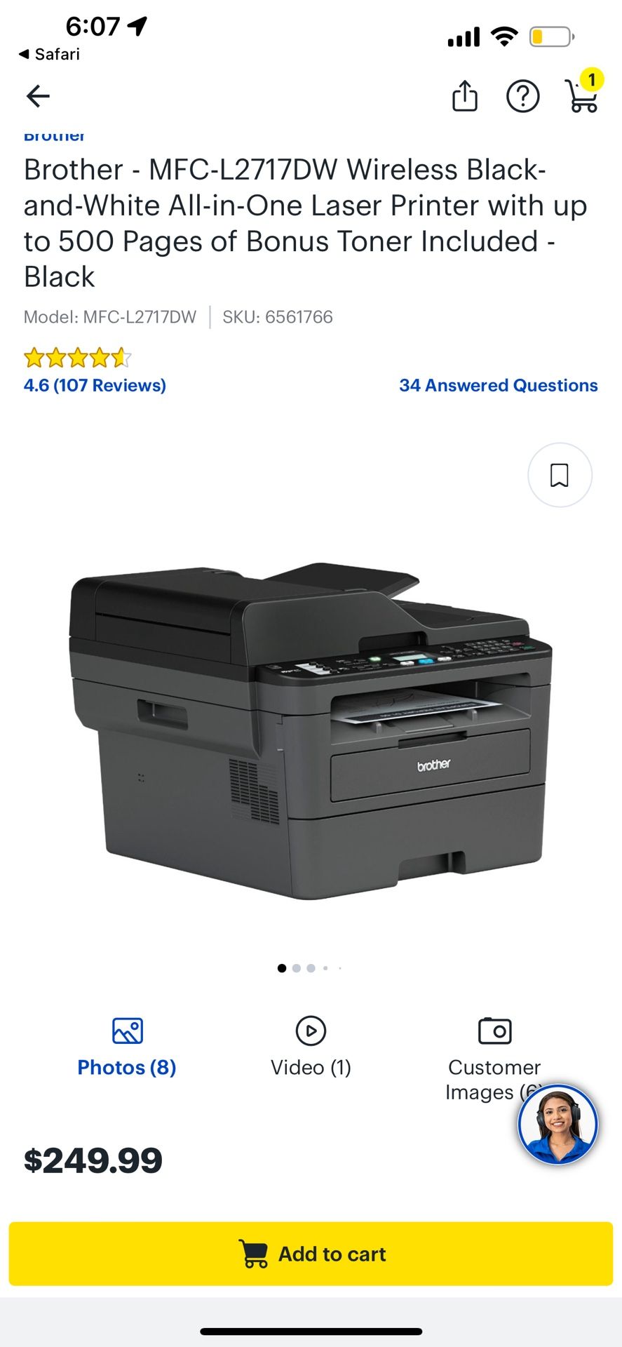 Brother Brothers Laser Printer 