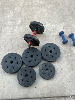 Adjustable Dumbbell Set with Weight Plates
