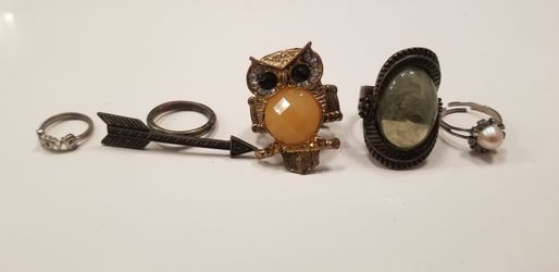 Necklaces, rings, charms