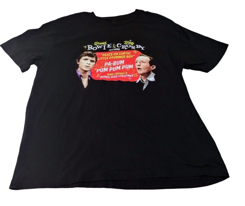 David Bowie Bing Crosby Holiday T Shirt Size XL