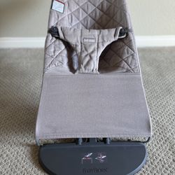 BabyBjorn Bouncer Bliss Sand Gray Cotton