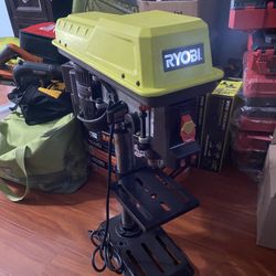 RYOBI 10 in. 5 Speed Drill Press with EXACTLINE Laser Alignment System 