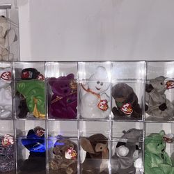 Beanie Babies Collection  23 in Display Cases