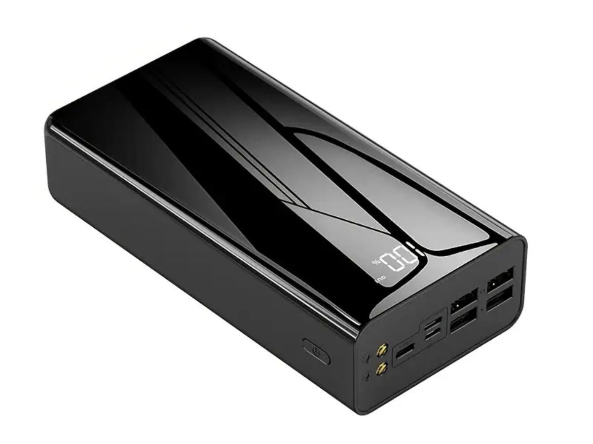 Power Bank 50000mAh LED Smart Display Fast Charging Portable Charger USB C Portable Battery With Flashlight Dual Device Charging Camping Travel