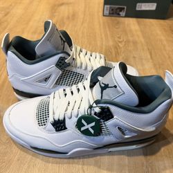Nike Air Jordan 4 Retro Oxidized Green White CLEAN OG FQ8138 103 Mens Size 12