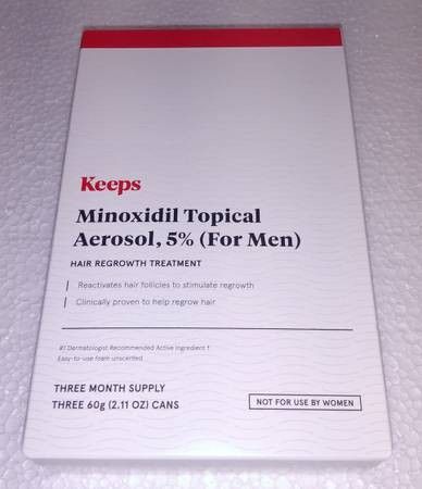 Keeps Minoxidil Men's Aerosol Foam 5% (Box of 3)