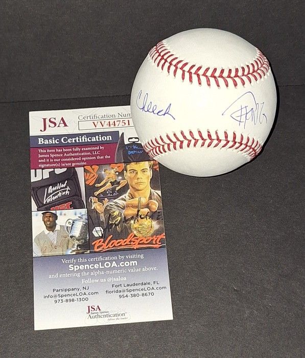 🔥Cheech and Chong autographed baseball JSA COA 🔥