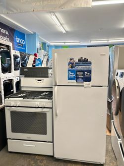 Frigidaire Refrigerator and Whirlpool Stove Used
