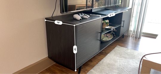 Dark Gray TV Stand / Media Console – Like New