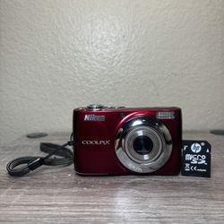 Nikon Coolpix L24 14MP Digital Camera Red