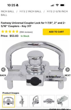 Fastway Universal Coupler Lock for 1-7/8", 2" and 2-5/16" Couplers