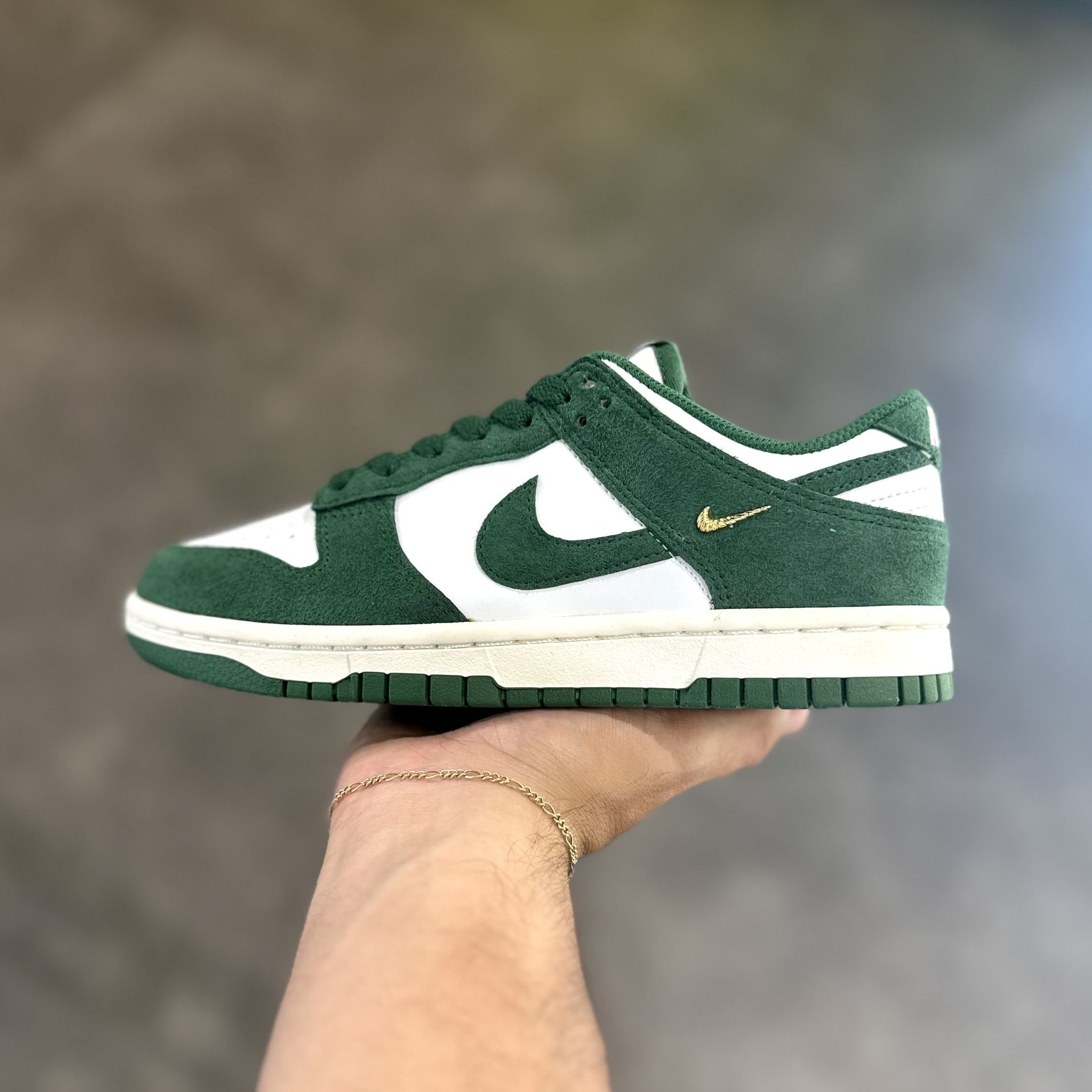 Nike Dunk Low “Gorge Green Gold Mini Swoosh” (W) Sizes 6w