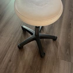 Esthetician White Stool 