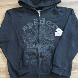 Large Black Spider Zip up