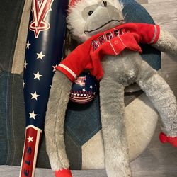 Angels bat, ball and monkey