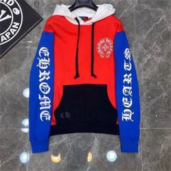 Chrome Hearts Logo Red and Blue Hoodie