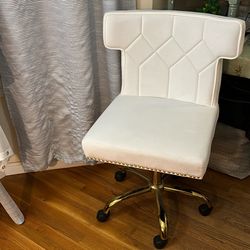 White Velvet Chair