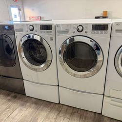 Lg washer and dryer set electric with warranty