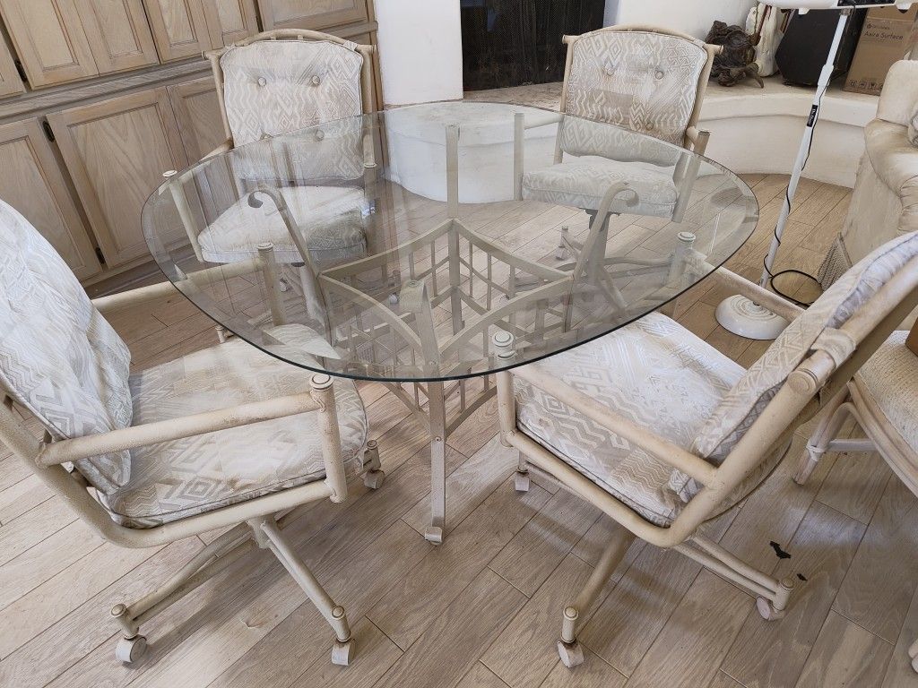 Glass Top Kitchen / Dining Table Set