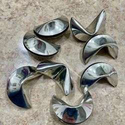 8 Fortune Cookie Metal Place Card Holders -2$