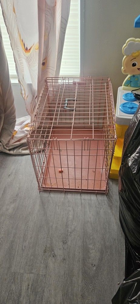 Pink Small Dog Cage