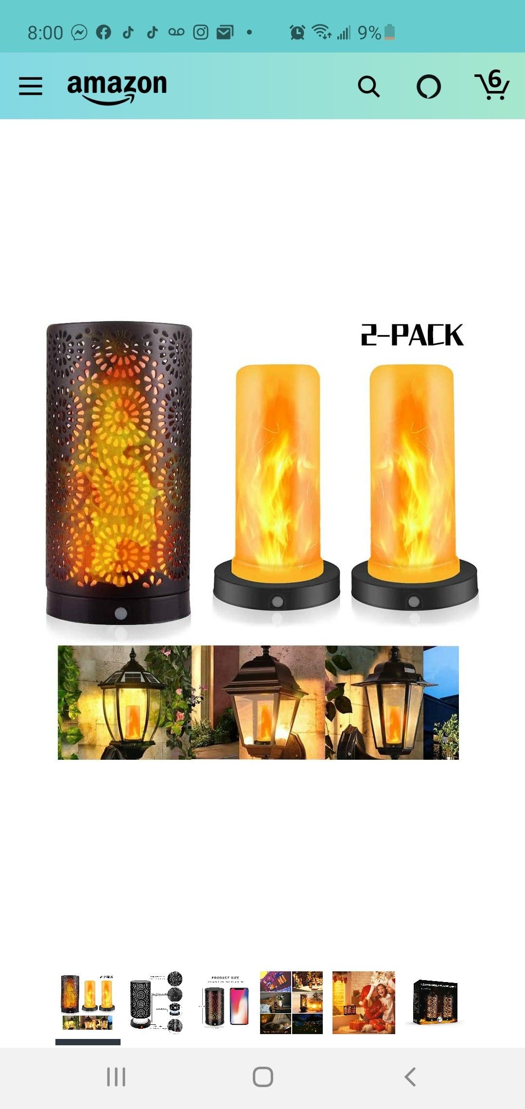Led magnet flame light