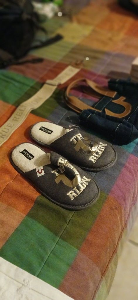 True Religion Hand Bag & Slippers