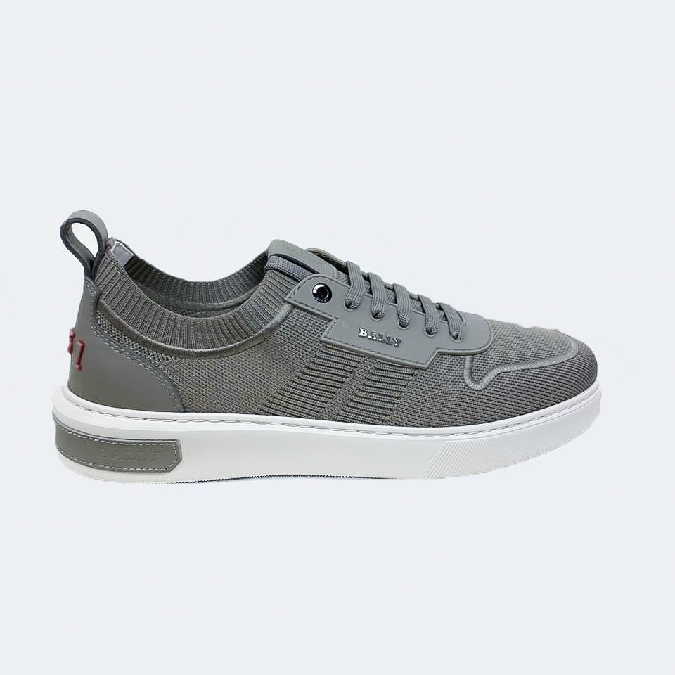 Macky Man Knit Fabric Sneakers In Grey
