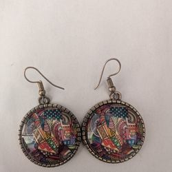 Colorful Patterned Earrings