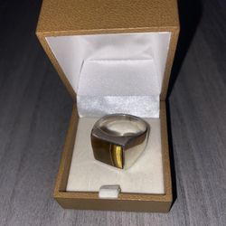 Sterling Silver W/Tiger Eye stone Ballesteros men ring 💍 