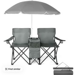 Lawn chairs with umbrella
