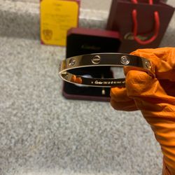Rose Gold Carti Love Bracelet Size 18 (Readjustable