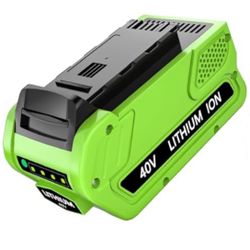 40V 6.0Ah 6000mAh Lithium-Ion Battery Replacement Compatible with Greenworks Tools